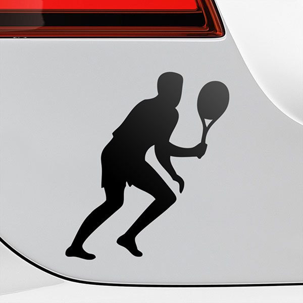 Adesivi per Auto e Moto: Giocatore di tennis in esecuzione