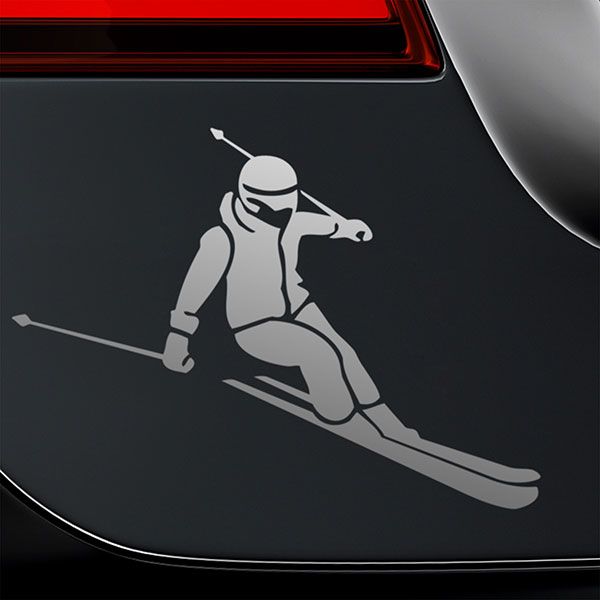 Adesivi per Auto e Moto: Discesa con gli sci