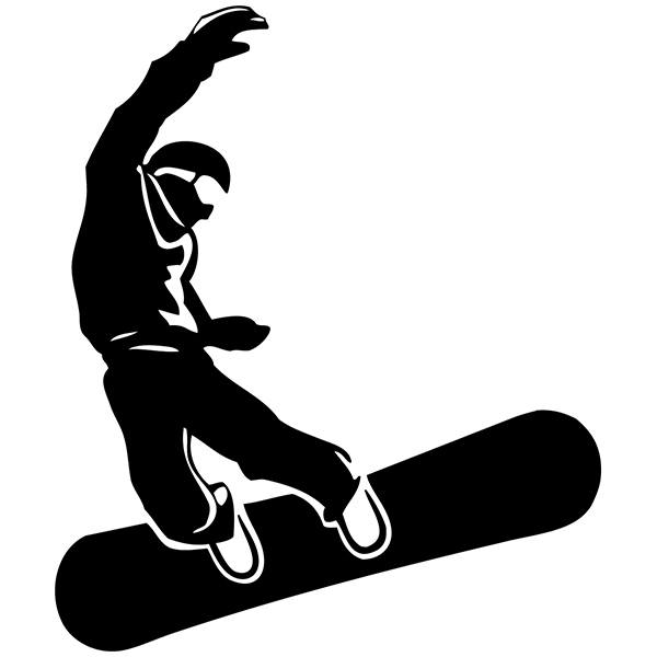 Adesivi per Auto e Moto: Snowboarder in salto