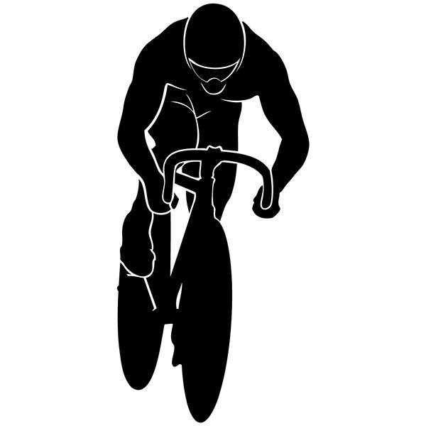 Adesivi per Auto e Moto: Corsa a cronometro ciclista