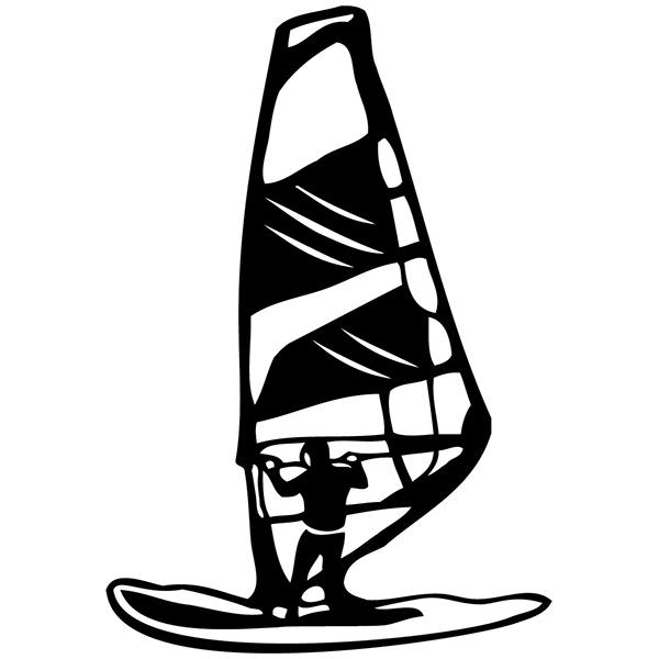 Adesivi per Auto e Moto: Windsurf Alzati