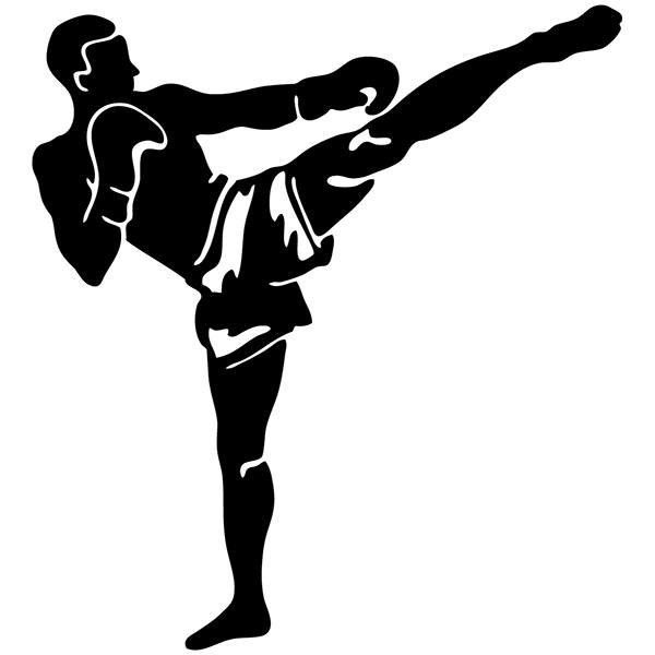 Adesivi per Auto e Moto: Kick Boxing parte Anteriore