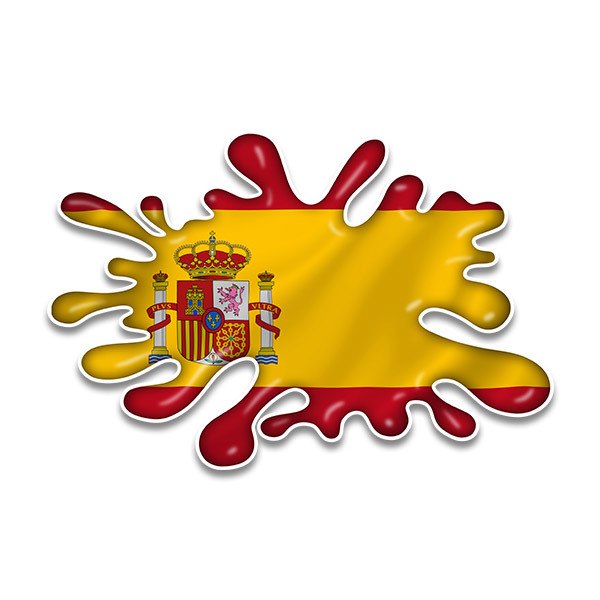 Adesivi per Auto e Moto: Splash Bandiera Spagnola