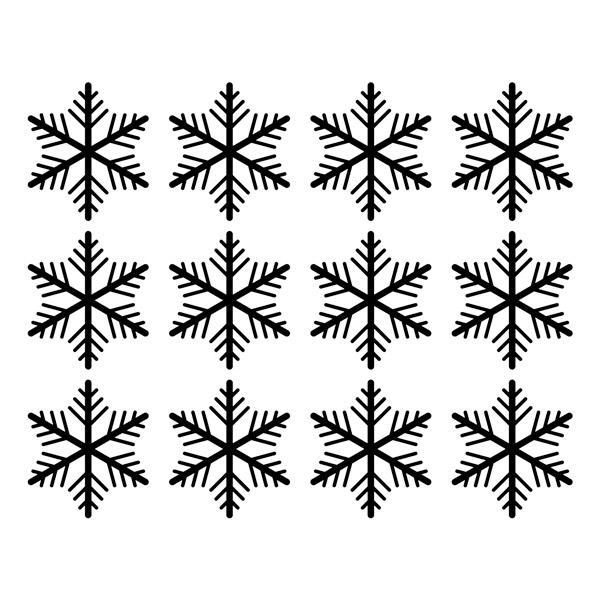 Adesivi Murali: Set 12X fiocchi di neve