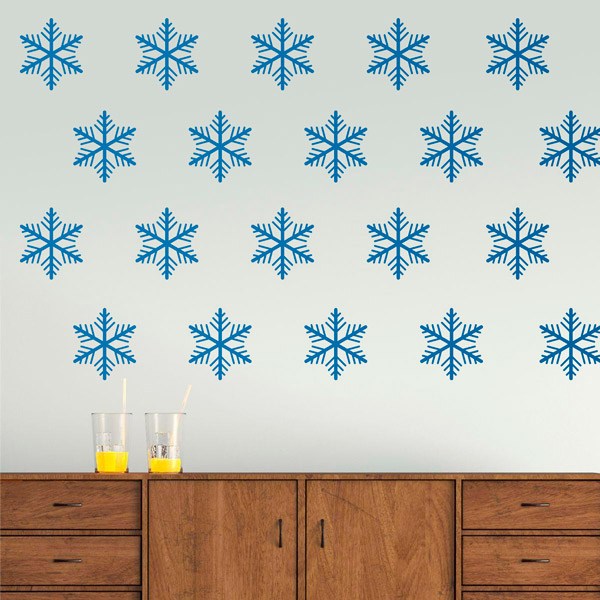 Adesivi Murali: Set 12X fiocchi di neve