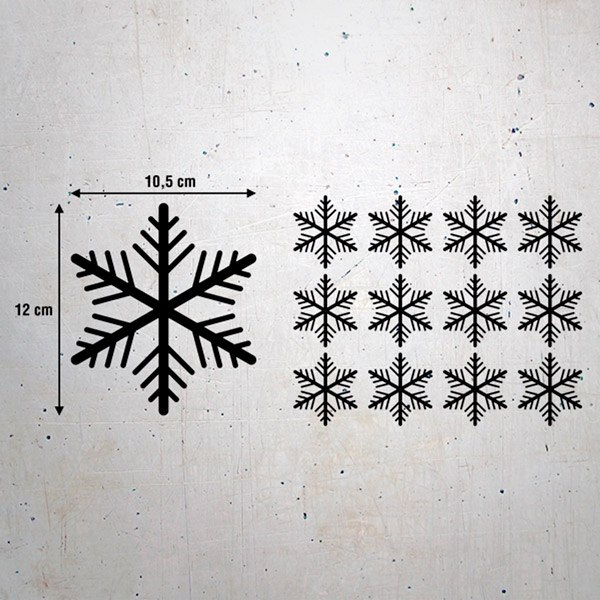 Adesivi Murali: Set 12X fiocchi di neve
