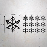 Adesivi Murali: Set 12X fiocchi di neve 3