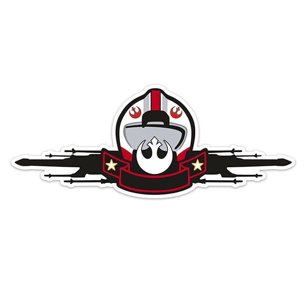 Adesivi per Auto e Moto: Adesivo casco ribelli Star Wars Luke Skywalker