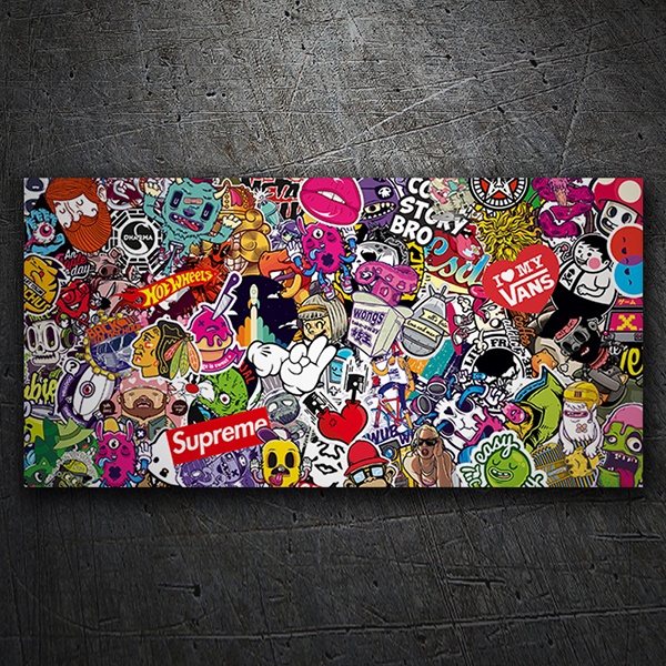 Adesivi per Auto e Moto: Sticker Bomb Skate