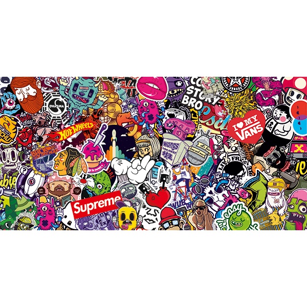 Adesivi per Auto e Moto: Sticker Bomb Skate