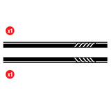 Adesivi per Auto e Moto: Fianchi in Vinile 2x Set Racing Rettangoli 3