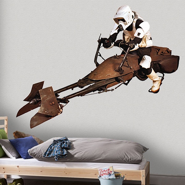 Adesivi Murali: Scout trooper sulla Speeder bike