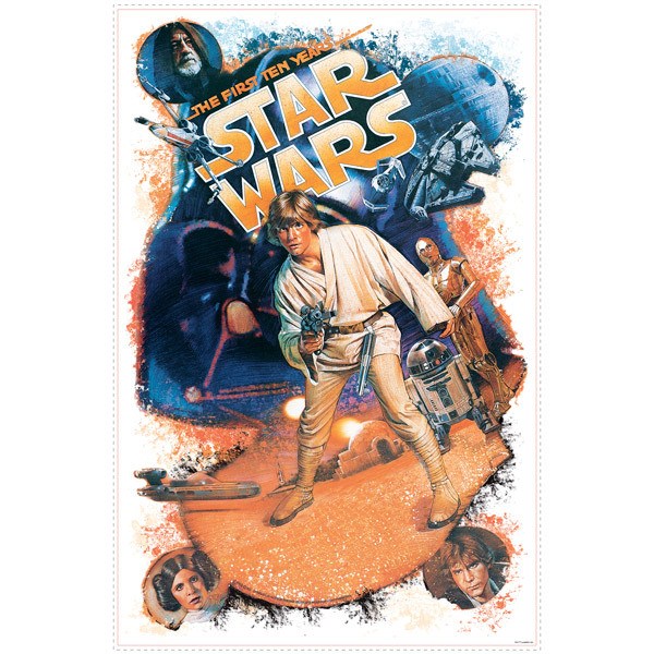 Adesivi Murali: Star Wars Retro Luke Skywalker