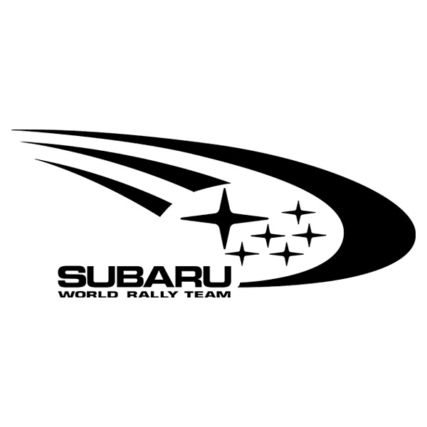 Adesivi per Auto e Moto: Rally Subaru con Emblema e Linee Dinamiche