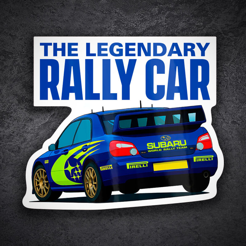 Adesivi per Auto e Moto: L'Auto da Rally Leggendaria Subaru WRC