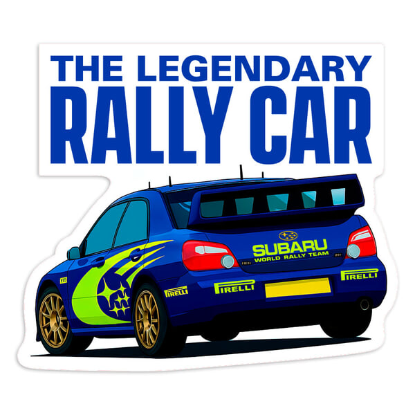 Adesivi per Auto e Moto: L'Auto da Rally Leggendaria Subaru WRC