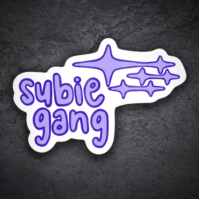 Adesivi per Auto e Moto: Subie Gang Stile Carino