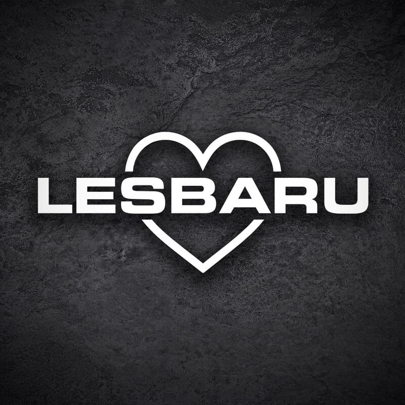 Adesivi per Auto e Moto: LESBARU Cuore Orgoglio Lesbico