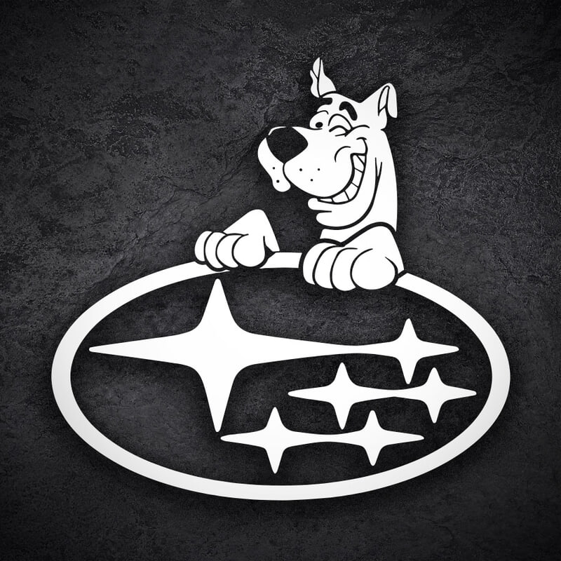 Adesivi per Auto e Moto: Scooby Doo Subaru Rally Fan Art