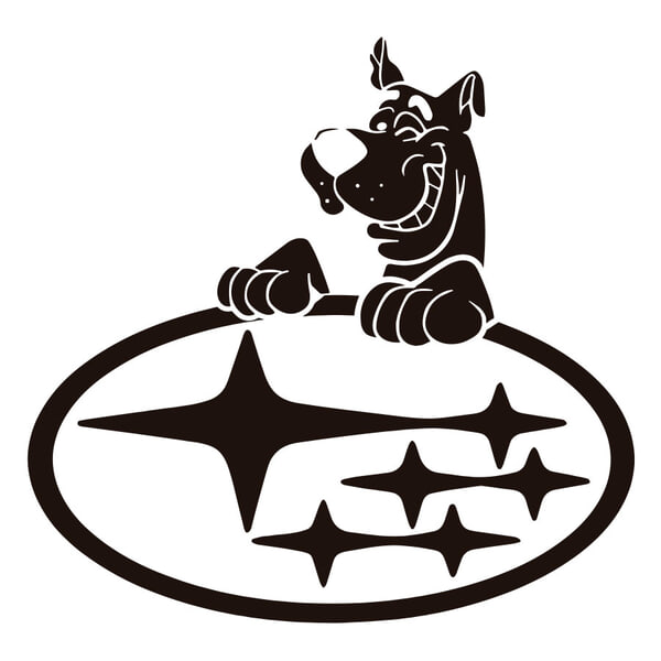 Adesivi per Auto e Moto: Scooby Doo Subaru Rally Fan Art