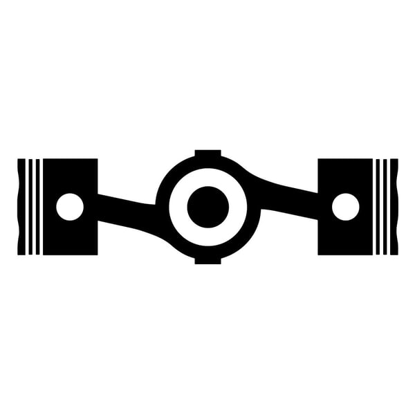 Adesivi per Auto e Moto: Motore Boxer Subaru con Testo 'Symmetrical AWD'