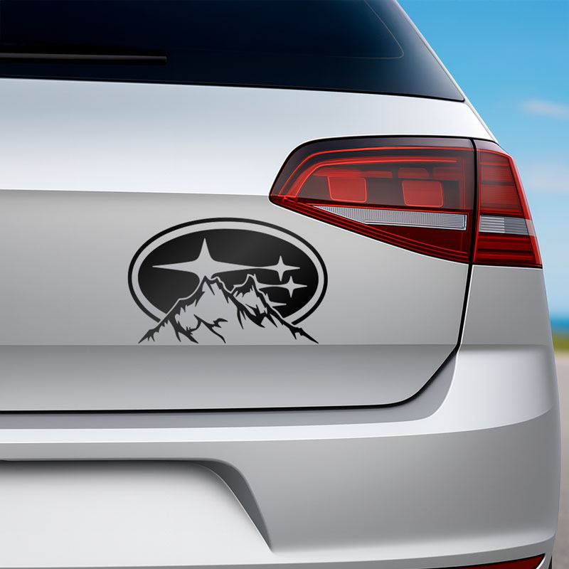 Adesivi per Auto e Moto: Logo Subaru Montagne Outdoor