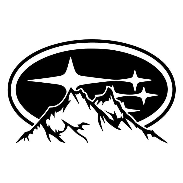 Adesivi per Auto e Moto: Logo Subaru Montagne Outdoor