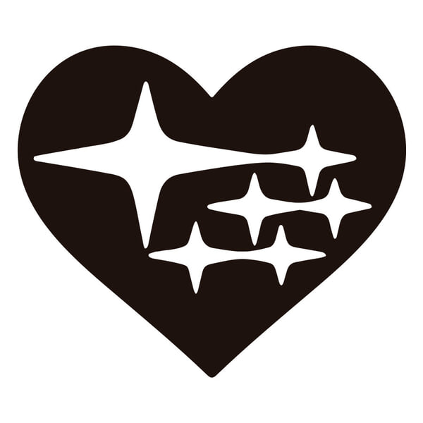Adesivi per Auto e Moto: Cuore di Subaru