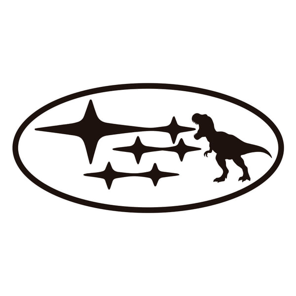Adesivi per Auto e Moto: Dinosauro T-Rex Subaru Fan Art