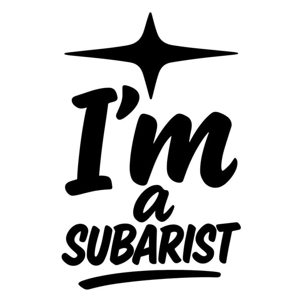 Adesivi per Auto e Moto: Sono un Subarista - Fan di Subaru