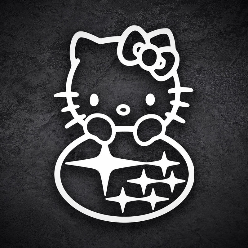 Adesivi per Auto e Moto: Subaru Hello Kitty Subie