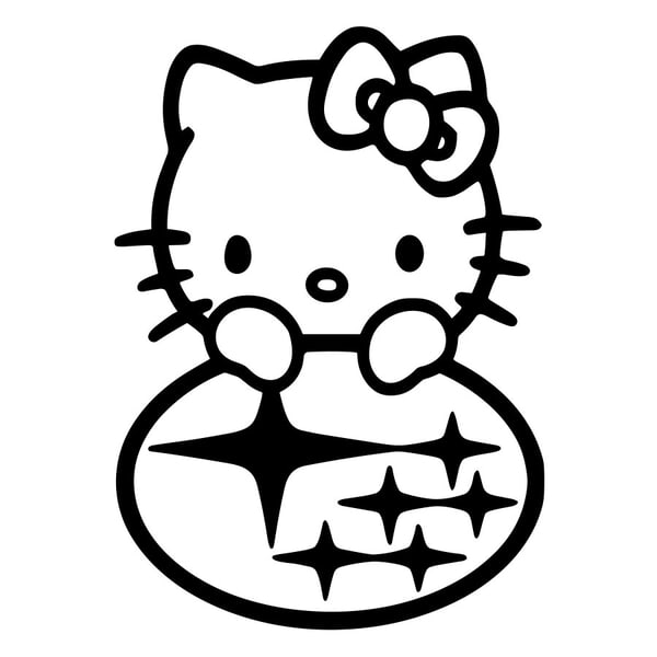 Adesivi per Auto e Moto: Subaru Hello Kitty Subie