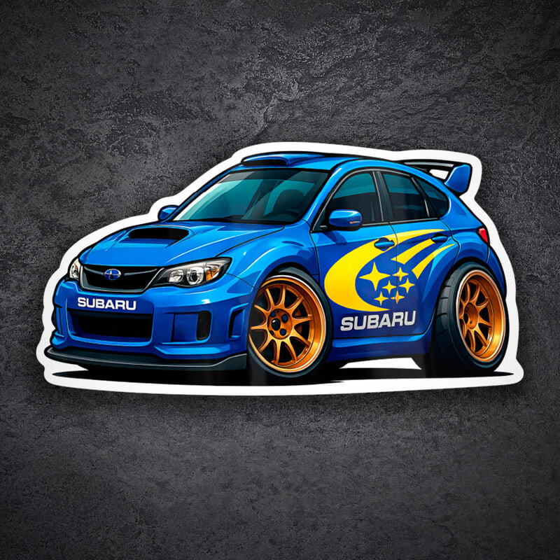 Adesivi per Auto e Moto: Subaru WRX STI Hatchback Rally