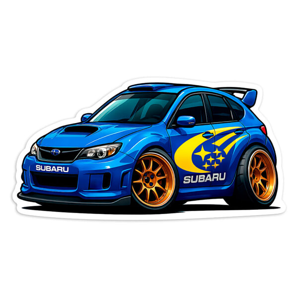 Adesivi per Auto e Moto: Subaru WRX STI Hatchback Rally