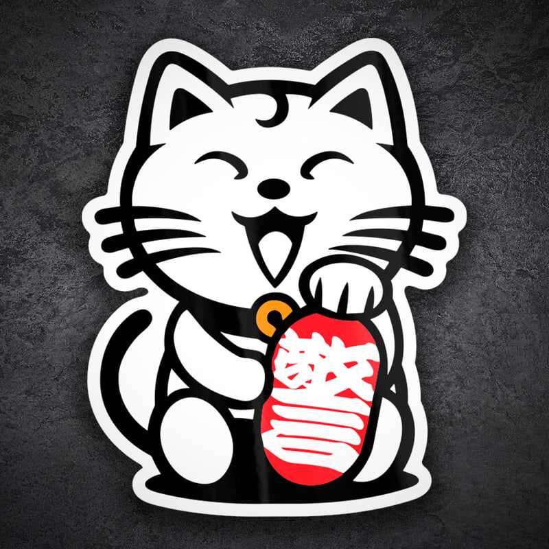 Adesivi per Auto e Moto: Gatto della Fortuna Maneki-neko