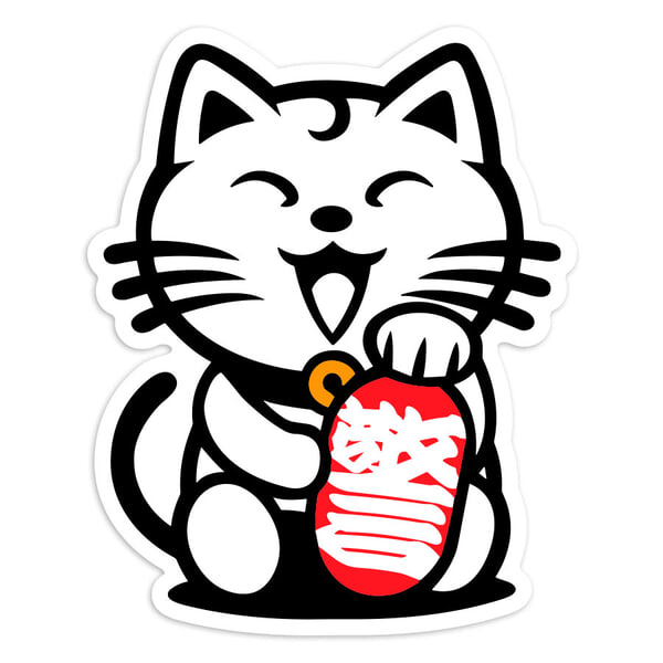 Adesivi per Auto e Moto: Gatto della Fortuna Maneki-neko