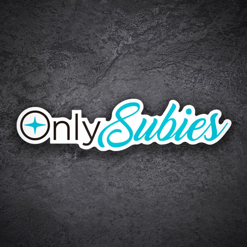 Adesivi per Auto e Moto: Only Subies con Stile Tipografico Moderno