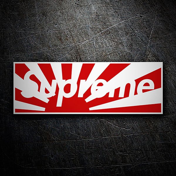 Adesivi per Auto e Moto: Supreme bandiera giapponese