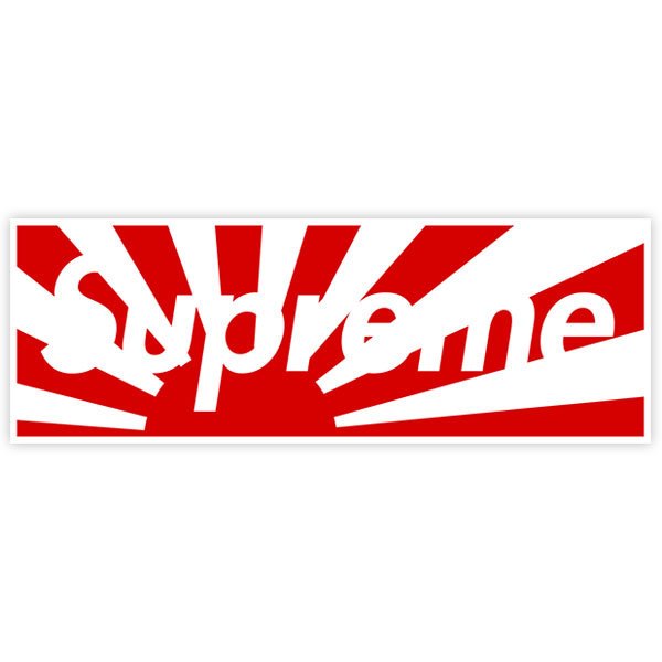 Adesivi per Auto e Moto: Supreme bandiera giapponese
