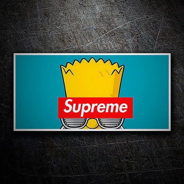 Adesivi per Auto e Moto: Supreme Bart Simpson
