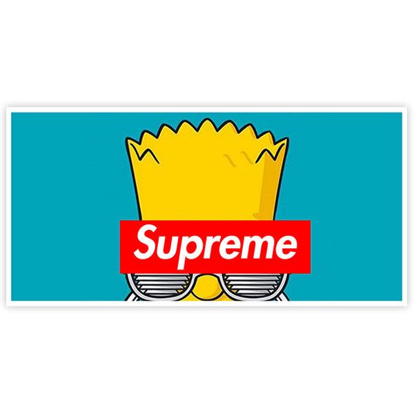 Adesivi per Auto e Moto: Supreme Bart Simpson