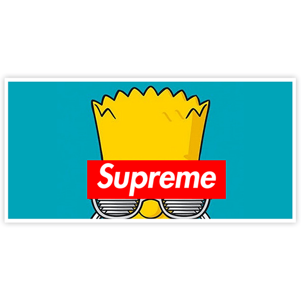 Adesivi per Auto e Moto: Supreme Bart Simpson