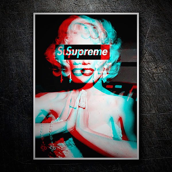 Adesivi per Auto e Moto: Supreme Marilyn 3D