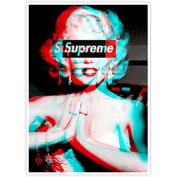 Adesivi per Auto e Moto: Supreme Marilyn 3D