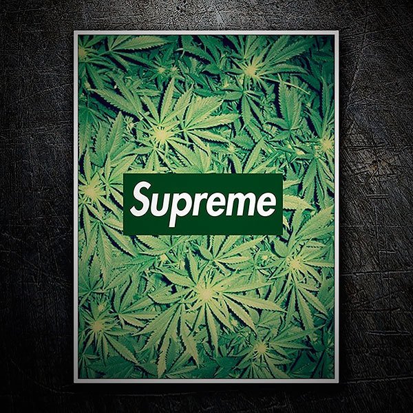 Adesivi per Auto e Moto: Supreme marijuana