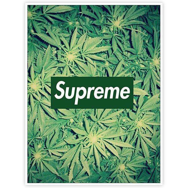 Adesivi per Auto e Moto: Supreme marijuana