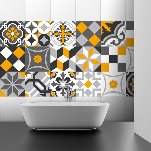 PIASTRELLE ADESIVE DECORATIVE PER CUCINA BAGNO SCALE 10 X 10 SET 24 PEZZI -  IlBottegone.biz