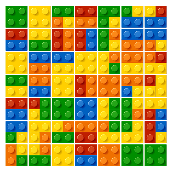 Adesivi Murali: Kit 49 adesivo per Piastrelle Lego 0