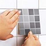 Adesivi Murali: Kit 48 adesivo per Piastrelle Mosaico grigio 5