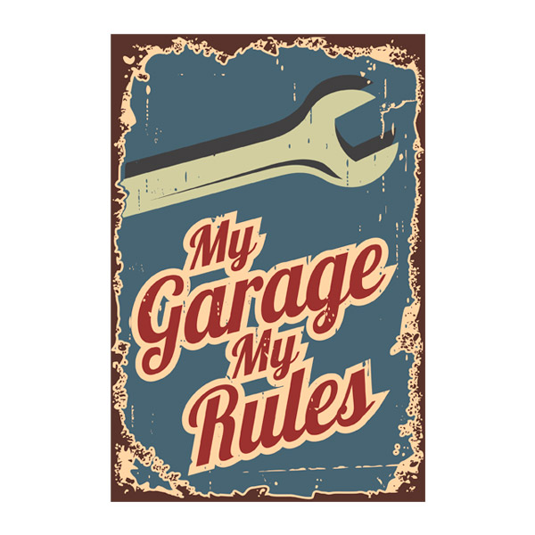 Adesivi Murali: My Garage my Rules